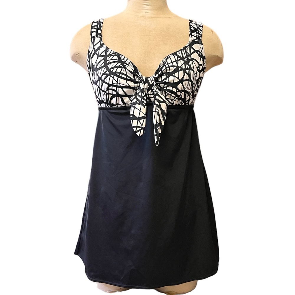 Vintage Robby Len Swim Dress One Piece Swimsuit Swimdress 6 8 10 12